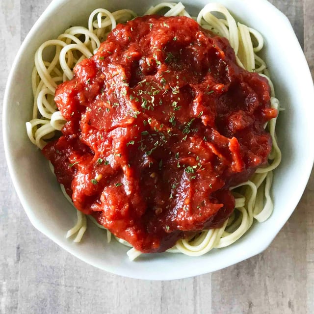 Children's Pasta Marinara.