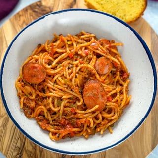 Spaghetti with Meatballs or Sausage