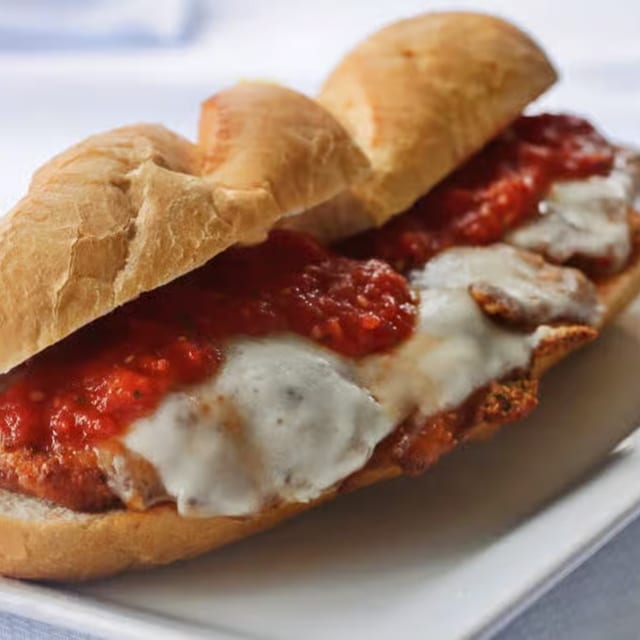 Veal Parmigiana Sandwich.